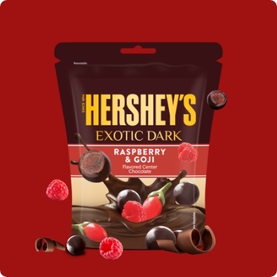 HERSHEY'S EXOTIC DARK Raspberry & Goji