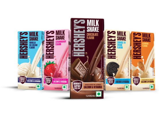 HERSHEY'S FLAVORED MILKSHAKE in 5 different flavors