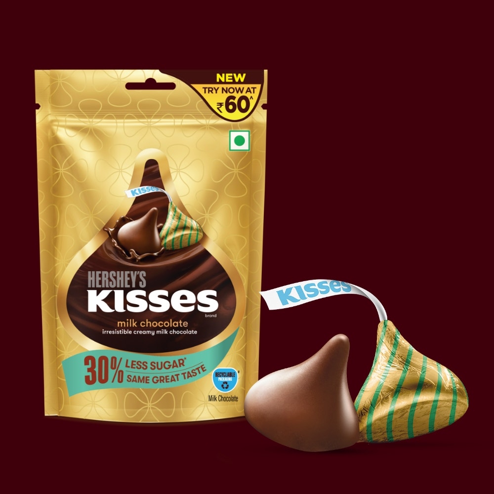 HERSHEY’S KISSES Milk Chocolate 30% Less Sugar inner packing