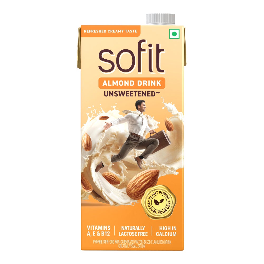 SOFIT Almond Unsweetened 1l Front of the Pack