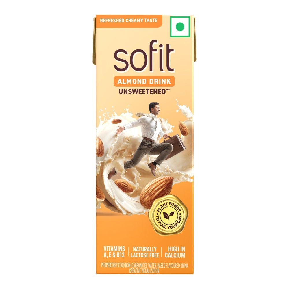 SOFIT Almond Unsweetened 190ml  Front of the Pack