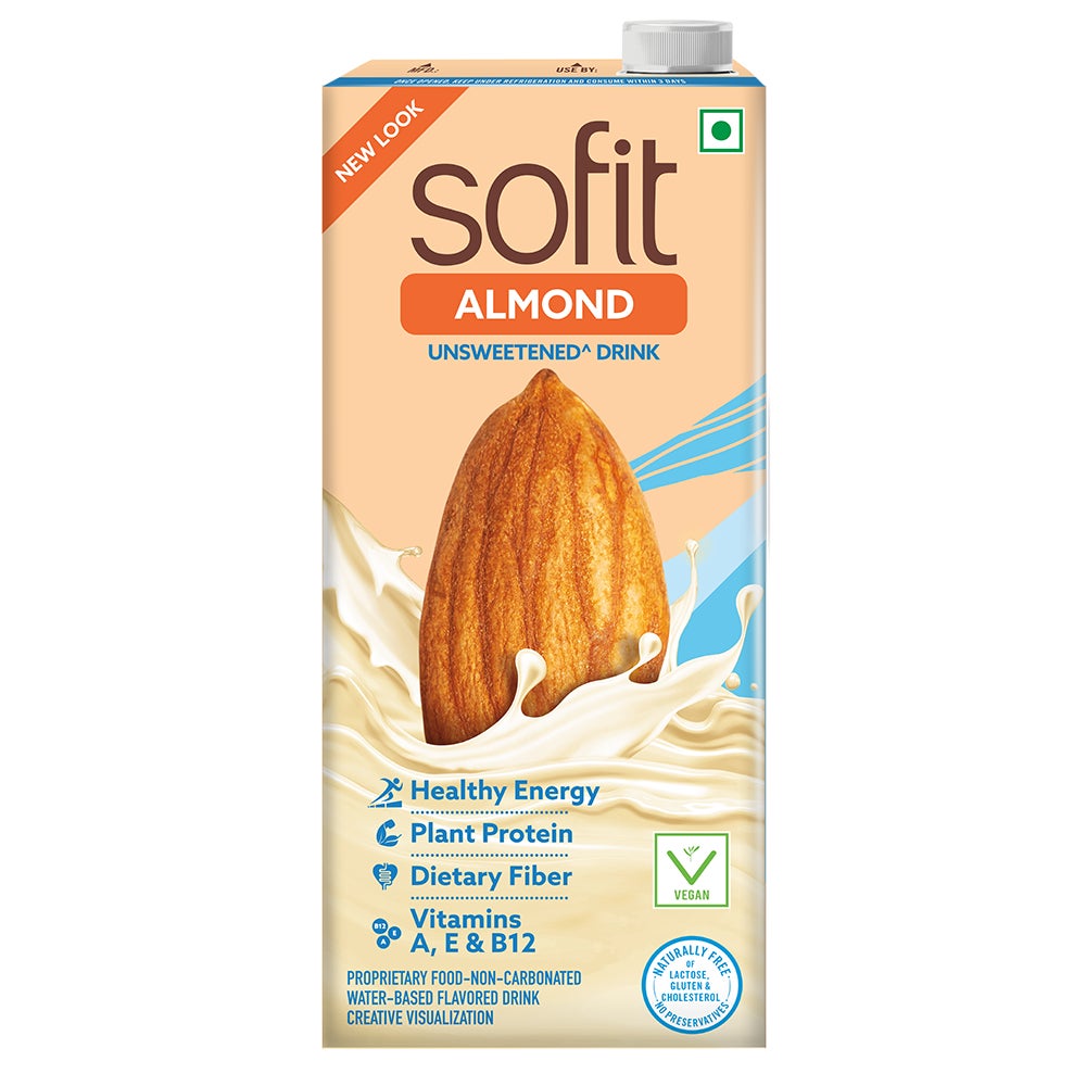 SOFIT Almond Unsweetened 1l Front of the Pack