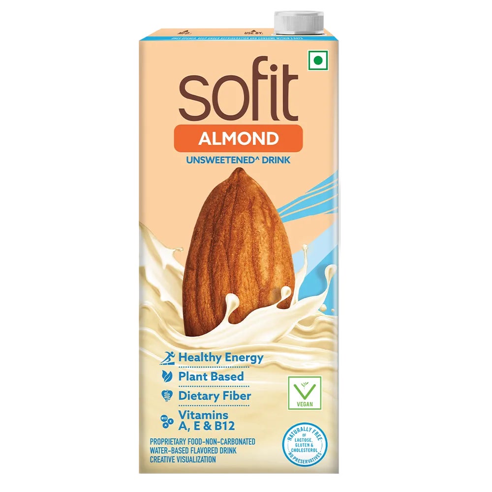 SOFIT Almond Unsweetened 1l Front of the Pack