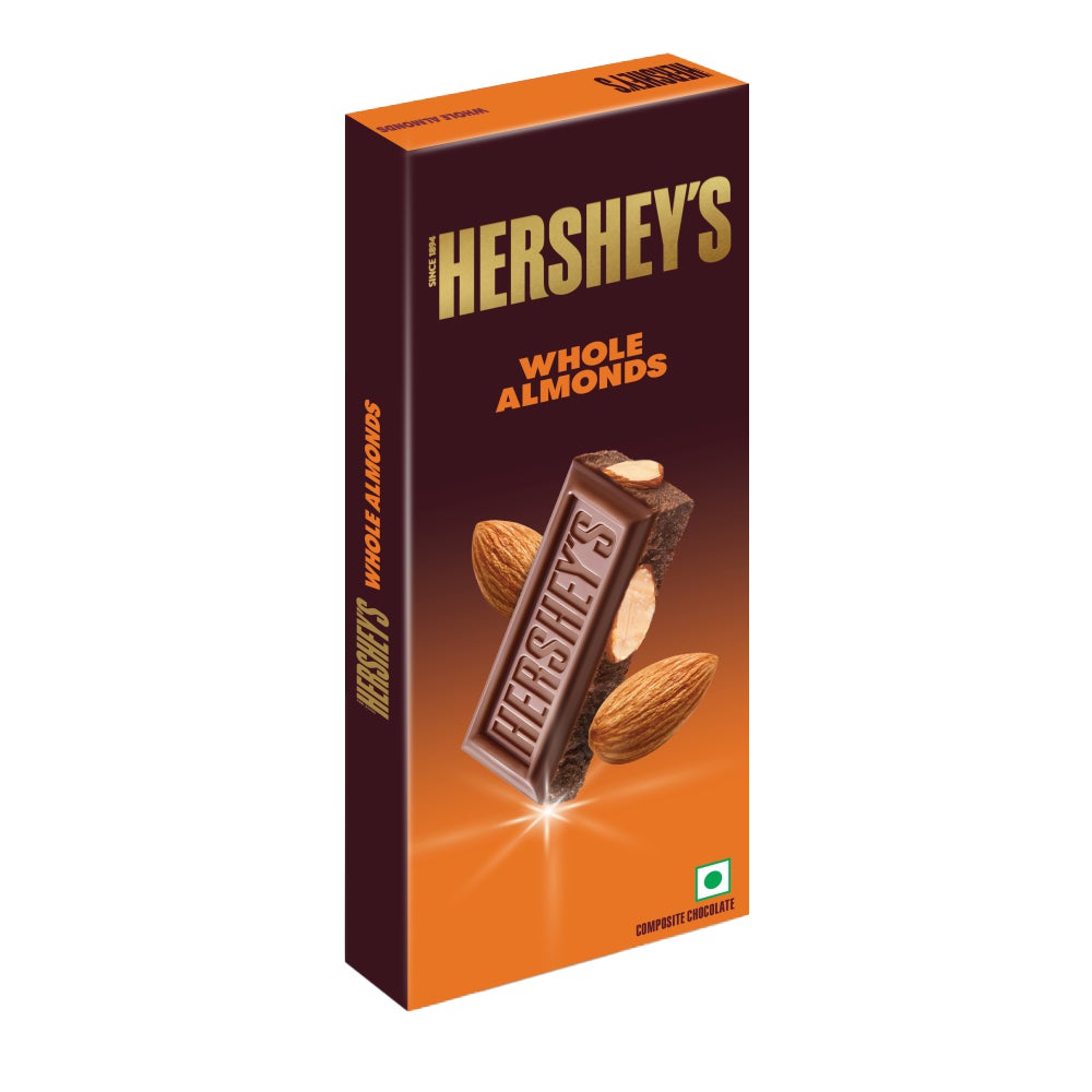 HERSHEY'S BARS Whole Almonds 90g Front of the Pack