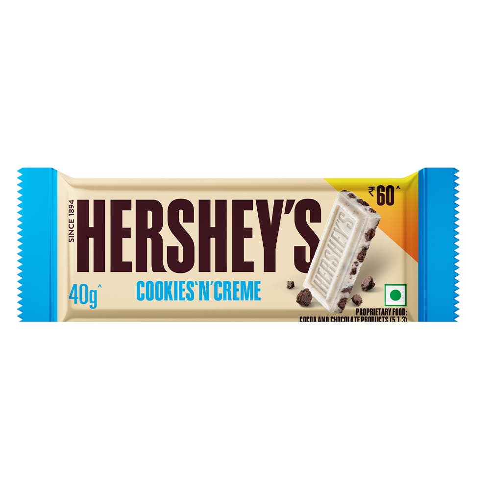 HERSHEY'S BARS Cookies 'N' Creme 40g Front of the Pack