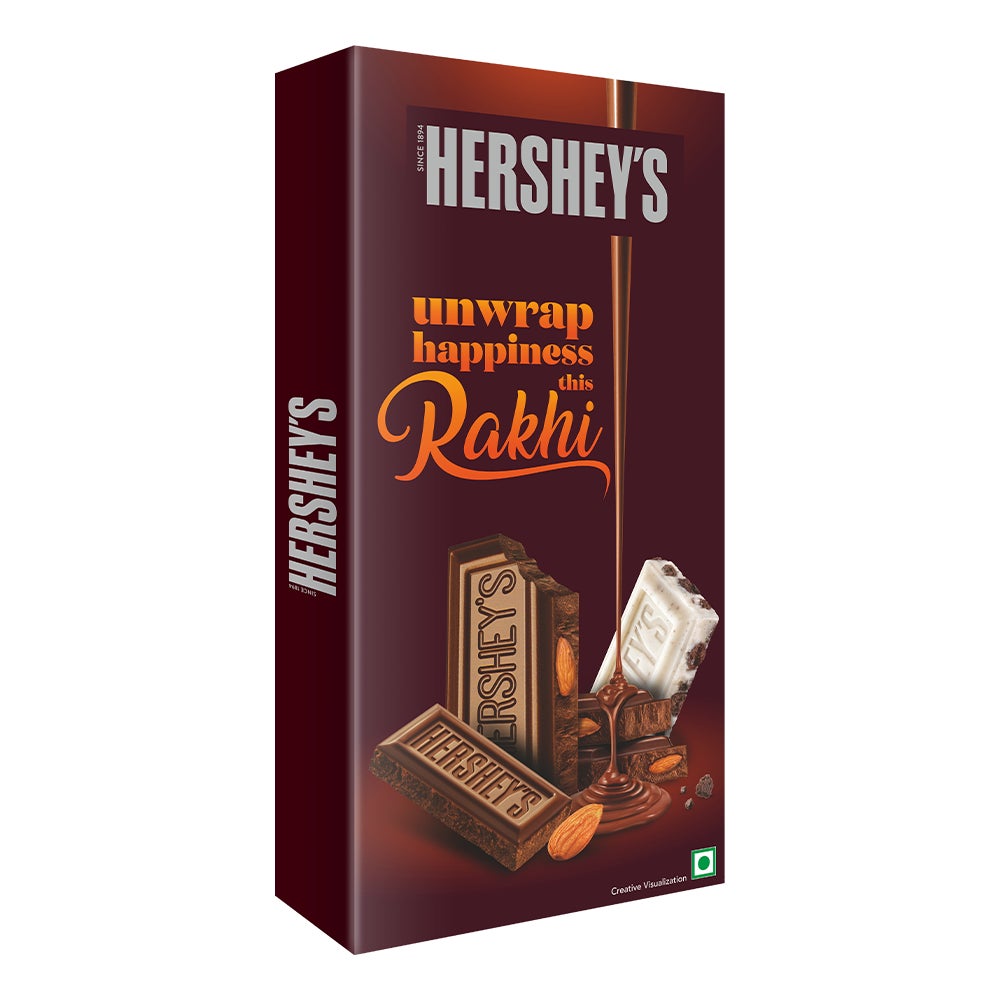 HERSHEY'S BARS Rakhi Gift Pack Back of the pack