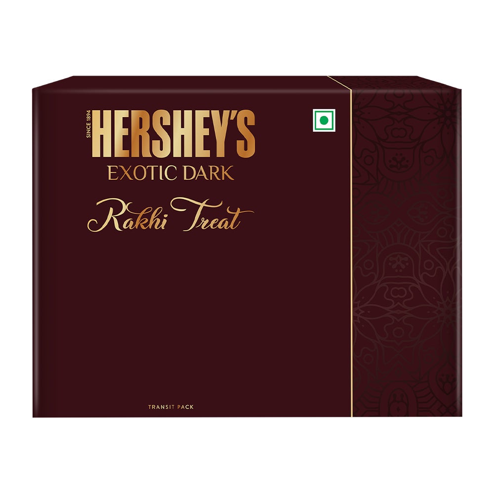 HERSHEY'S EXOTIC DARK rakhi gift pack transit pack