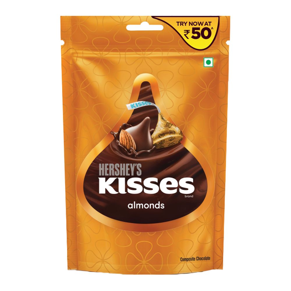 HERSHEY'S KISSES Crunchy Almonds 33.6g Front of the Pack