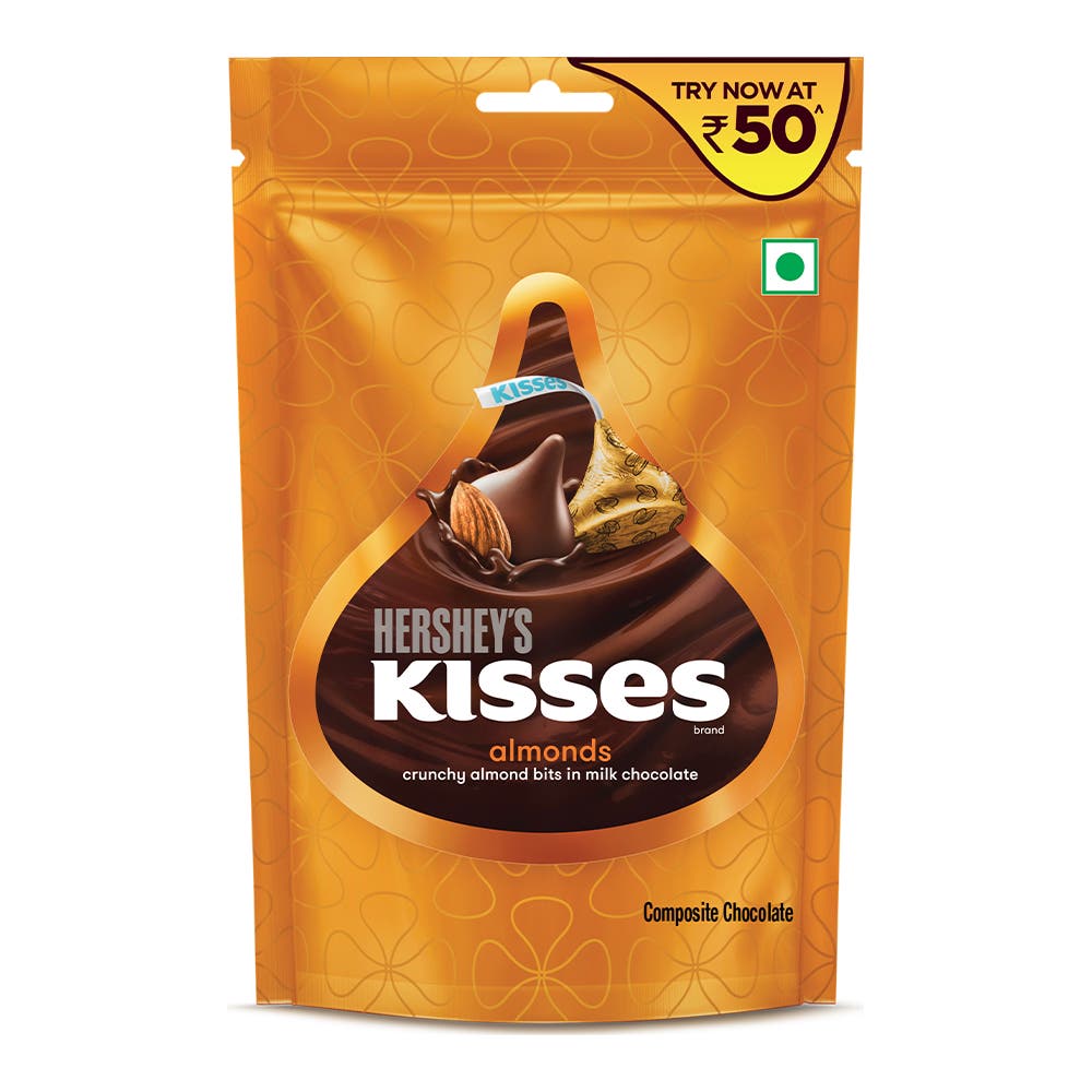 HERSHEY'S KISSES Crunchy Almonds 33.6g Front of the Pack