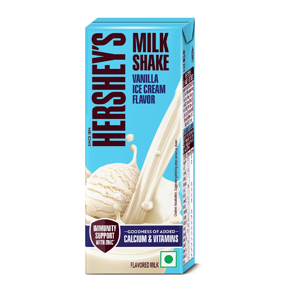 HERSHEY'S MILKSHAKE Vanilla -180ml  Front of the Pack