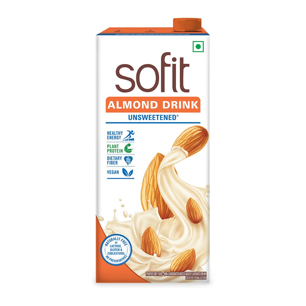 SOFIT Almond Unsweetened 1l Front of the Pack