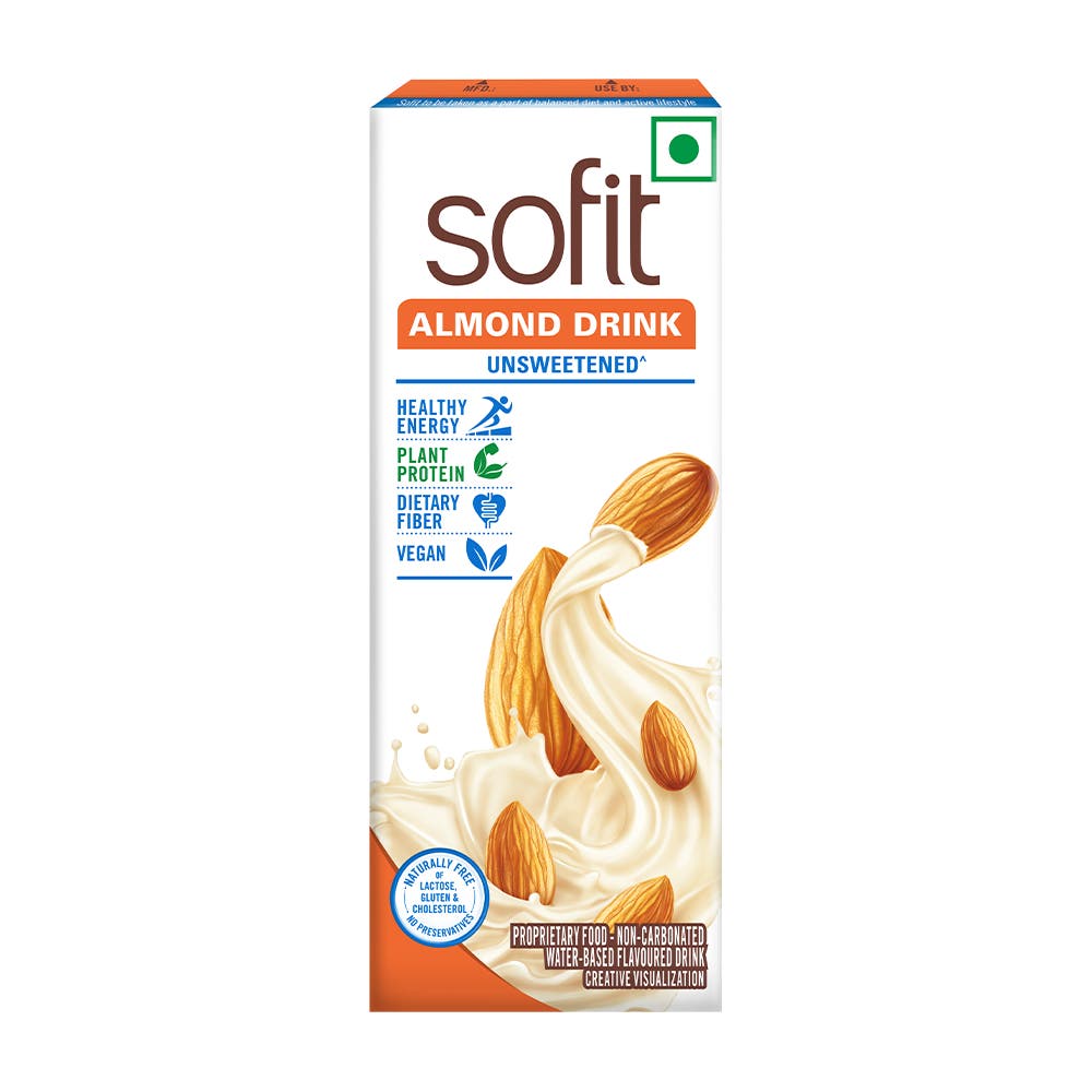SOFIT Almond Unsweetened 200ml  Front of the Pack