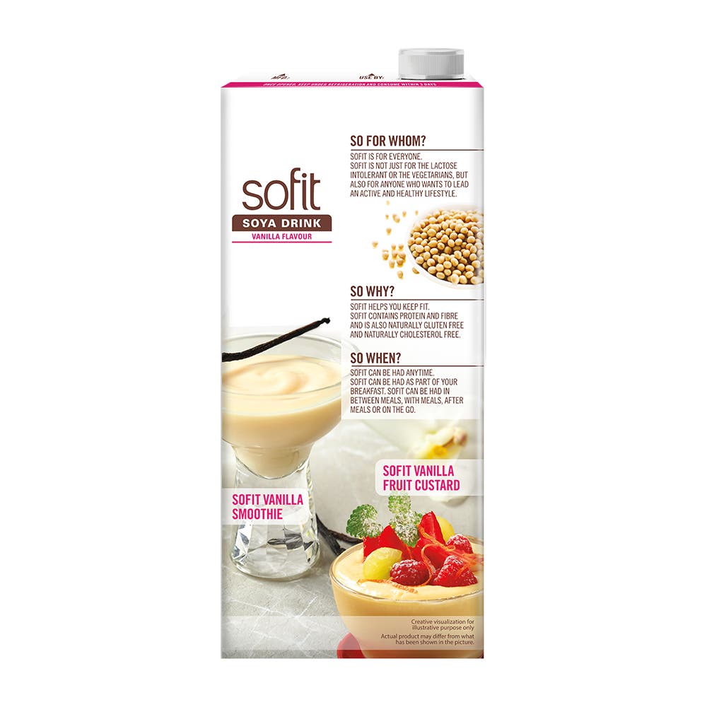 SOFIT Soya Vanilla Back of the Pack