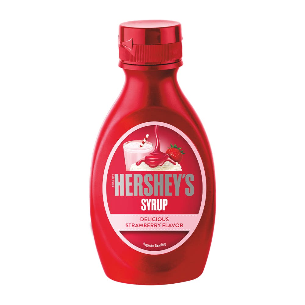 HERSHEY'S SYRUP Strawberry 200g Front of the Pack
