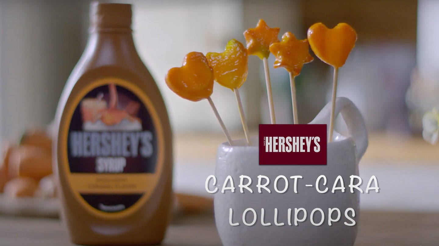 HERSHEY'S Carrot-Cara Lollipop Recipe Video