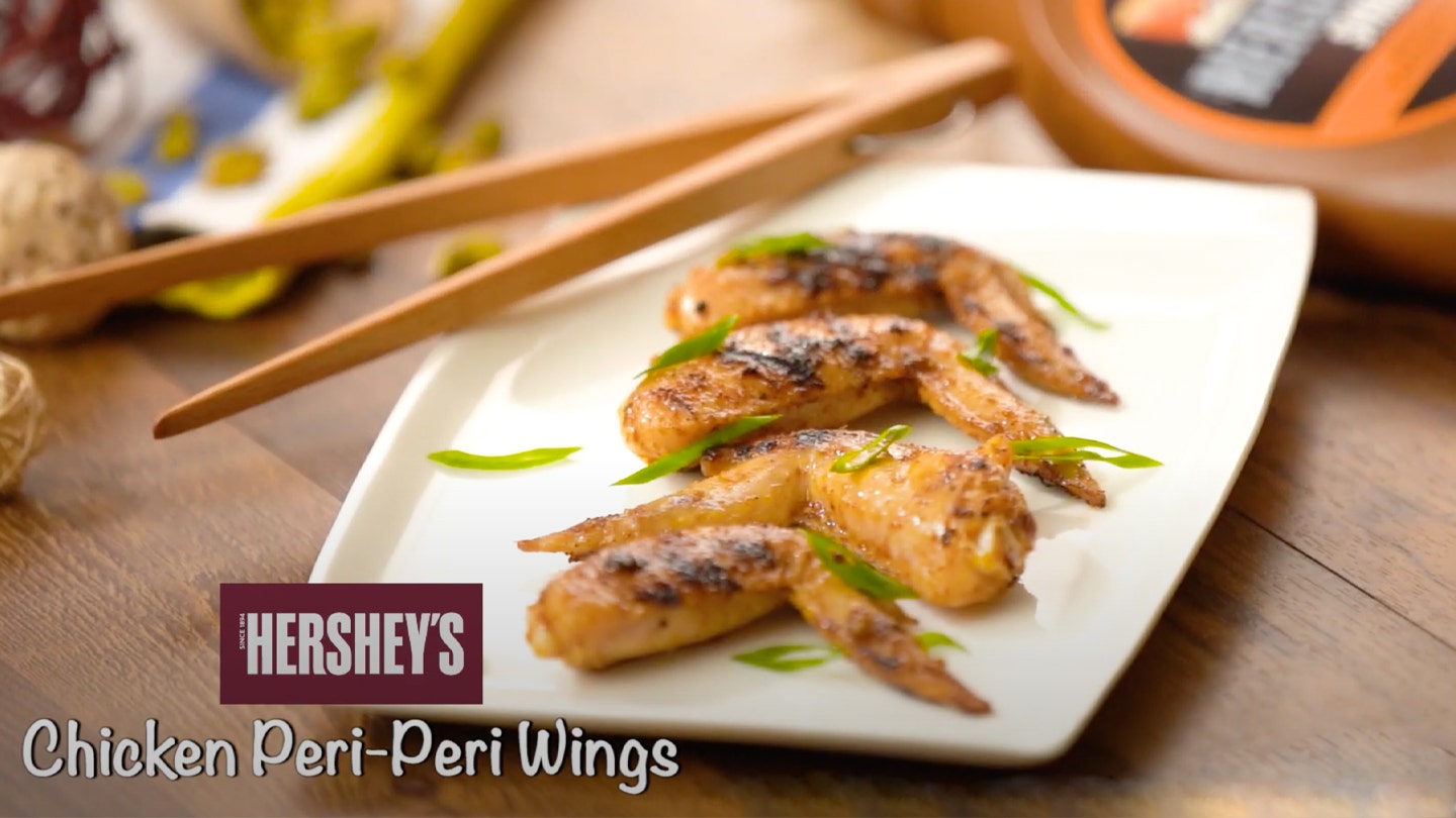 HERSHEY'S Chicken Peri-Peri Wings Recipe Video
