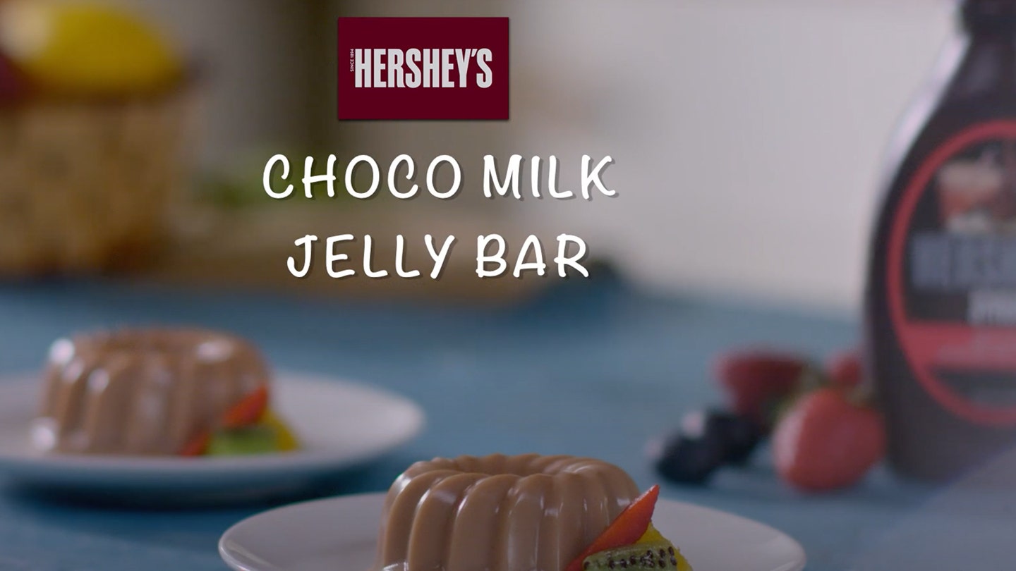 HERSHEY'S Choco Milk Jelly Bar Recipe Video