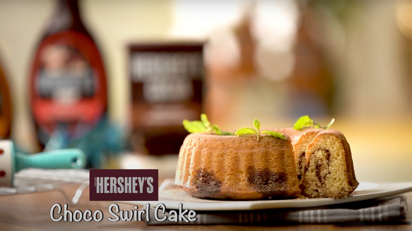 HERSHEY'S choco swirl cake Recipe Video