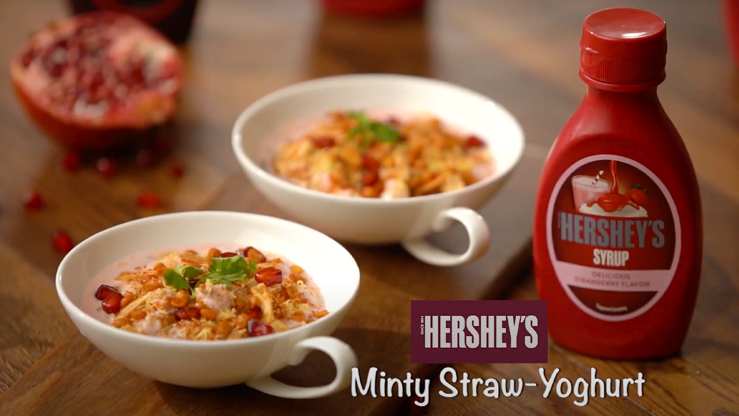 HERSHEY'S Minty Straw Yogurt Video Recipe Video