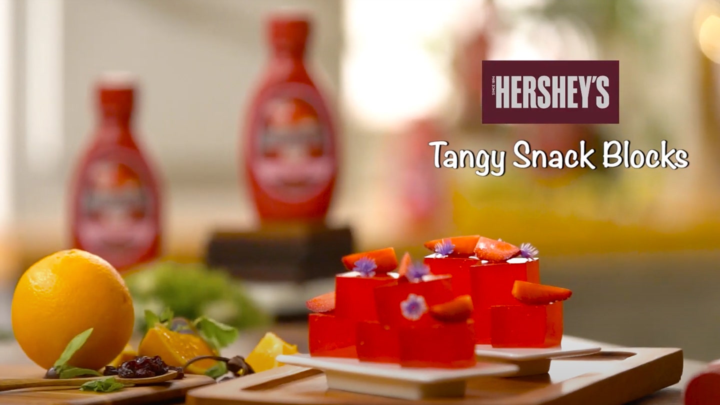 HERSHEY'S Strawberry Flavored Citrus Snack Blocks Recipe Video