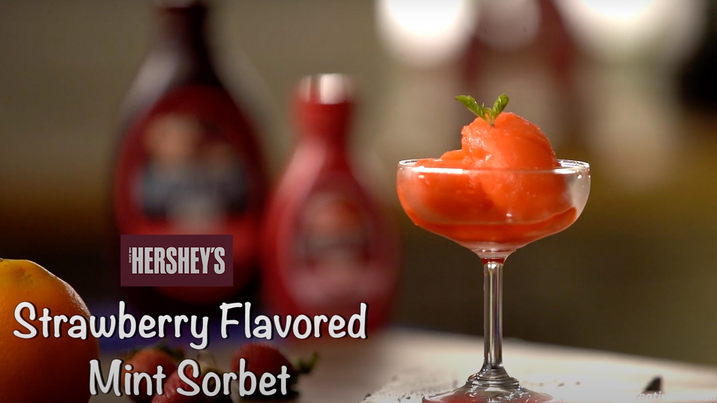 HERSHEY'S Strawberry Flavored Mint Sorbet Video