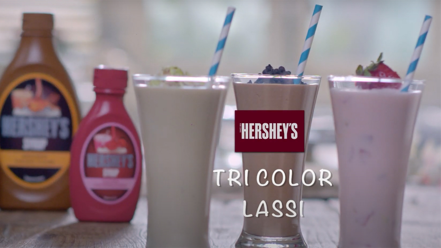 HERSHEY'S Tri-Color Lassi Recipe Video