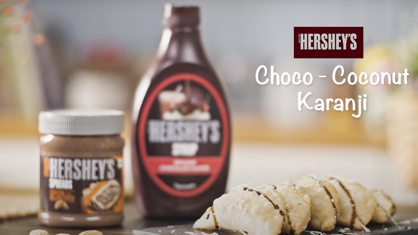 HERSHEY'S Choco-Coconut Karanji Recipe Video