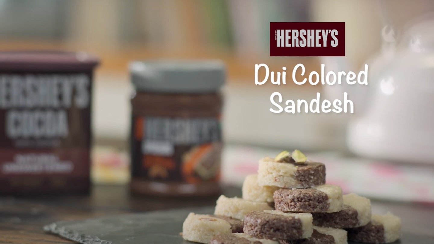 HERSHEY'S Dui Colored Sandesh Recipe Video