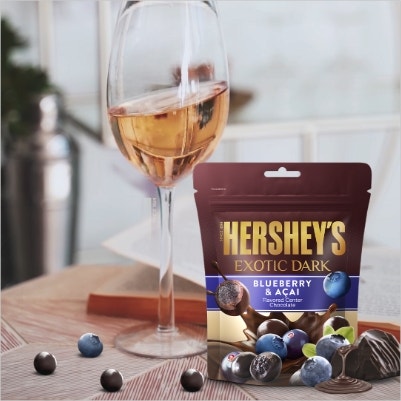 HERSHEY'S EXOTIC DARK Chocolate with Fine Wine on Wine Day
