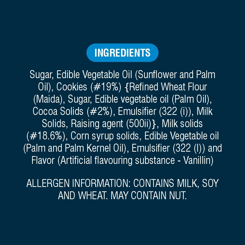 HERSHEY'S BARS Cookies 'N' Creme Nutritional Value