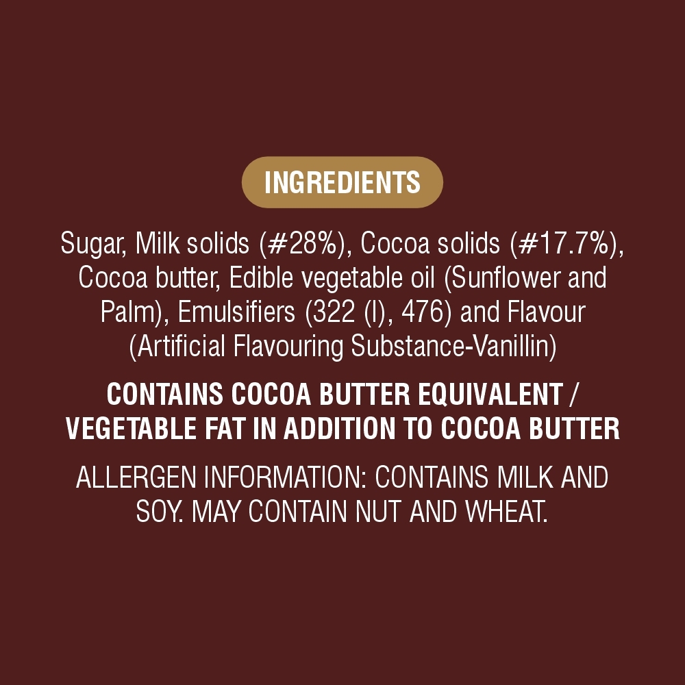 HERSHEY'S BARS Creamy Milk Nutritional Value