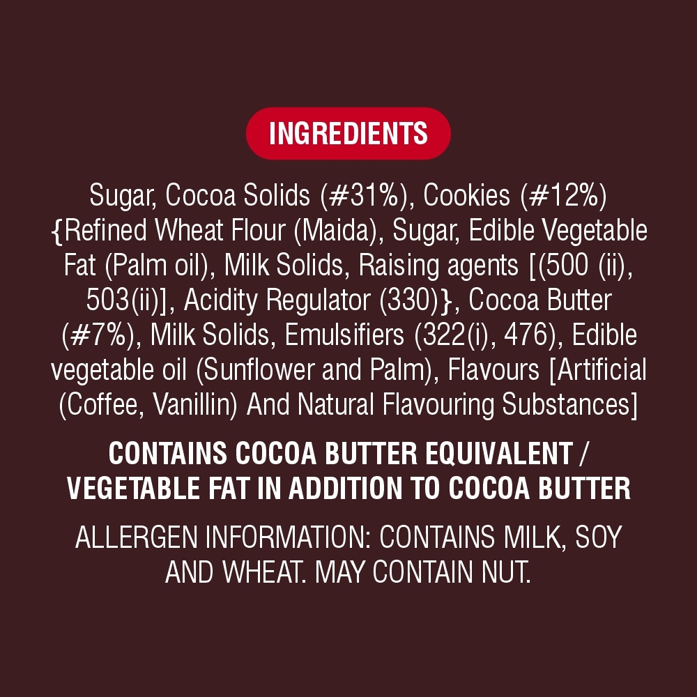 HERSHEY'S BARS Dark Nutritional Value