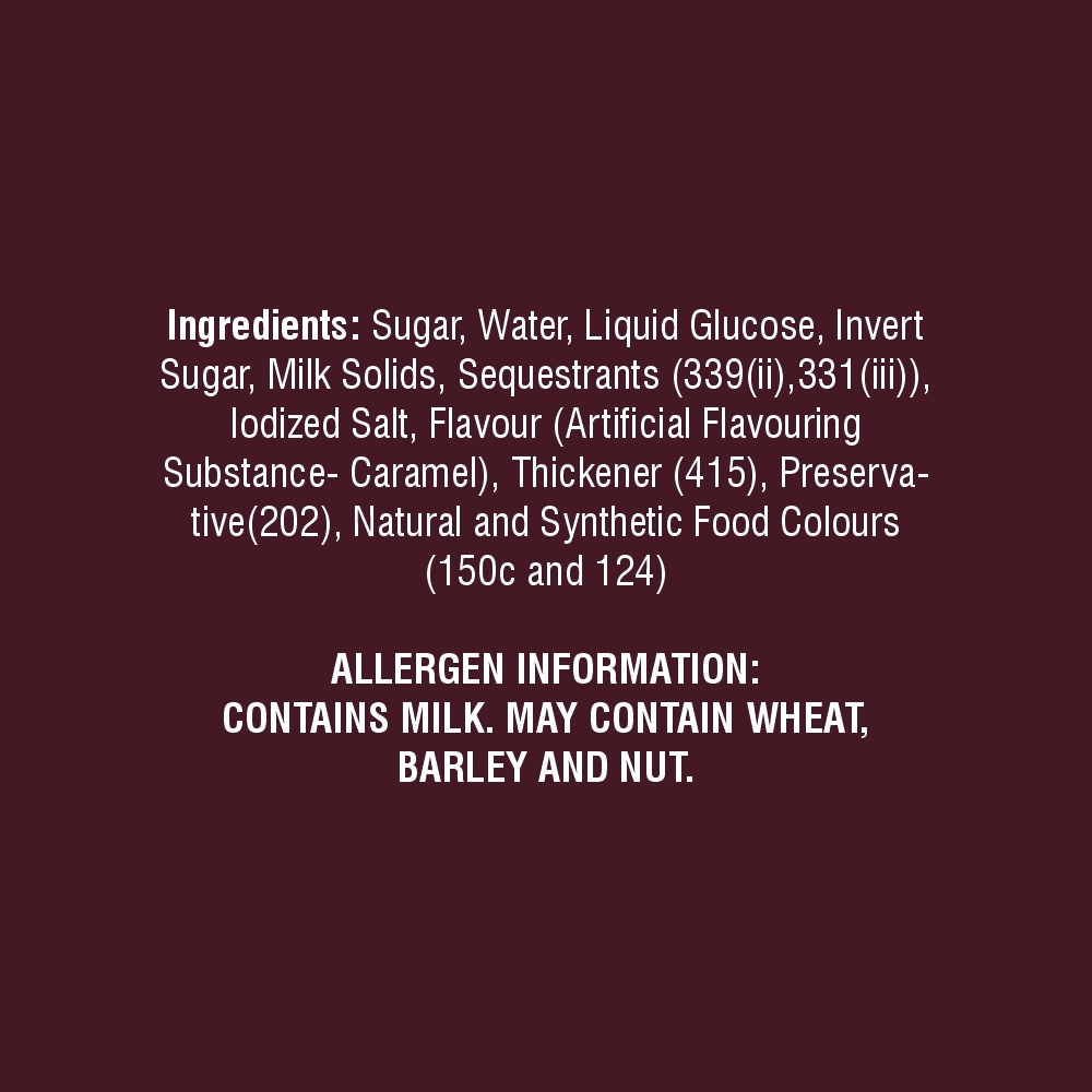 HERSHEY'S SYRUP Caramel Nutritional Chart