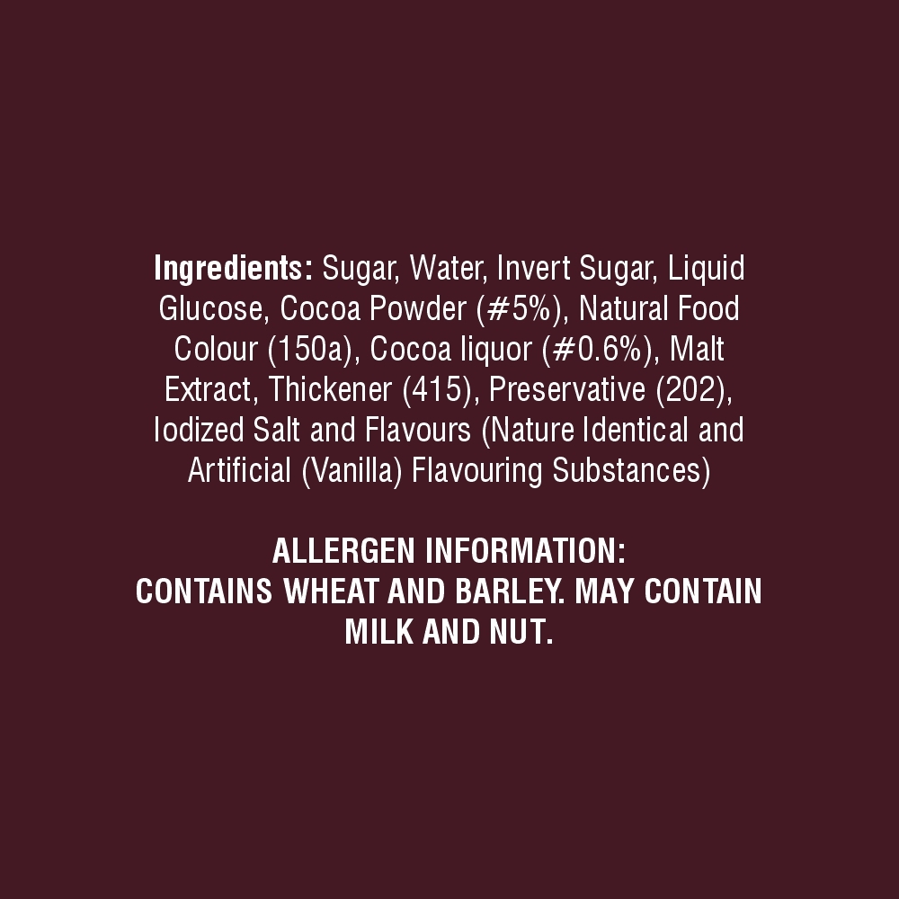 HERSHEY'S SYRUP Chocolate Nutritional Chart